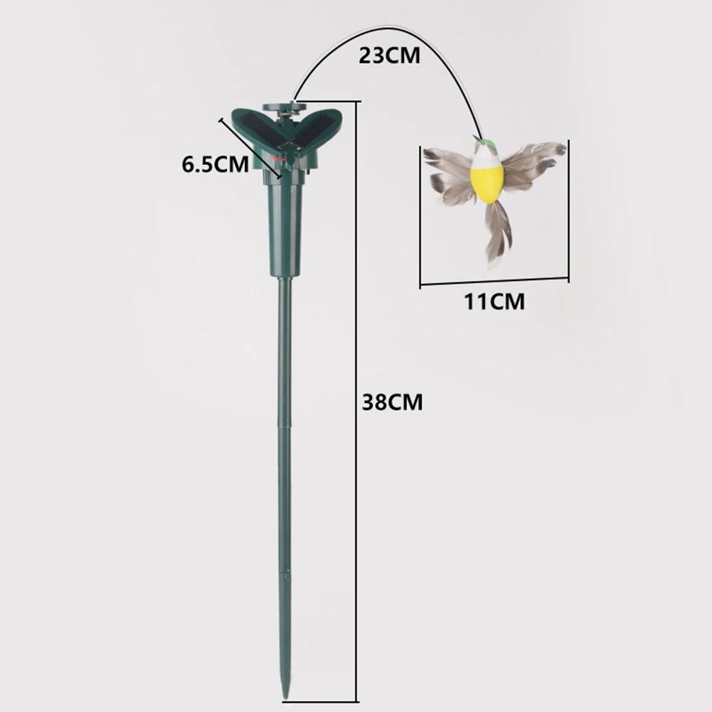 Butterfly & Bird Garden Stake Solar Powered Flying Wobble Fluttering Butterfly Ornament Solar Garden Dancing Ornament for Garden