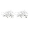 Curtain Rod Rings with Clips Iron Heavy-duty Curtain Ring Hook for Window Support Bar Curtains Rail Holder