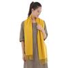 RAINBOW Large Thick Cashmere in Plaid Wide x 180cm 100% Stole/Scarf (60cm Long, Yellow)
