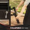 Royal Gourmet CD1824EN Mobiler Holzkohlegrill mit klappbarem Seitentisch, Outdoor Barbecue Grill, 490 Kochfläche, Outdoor Picknick Camping Grill, Schwarz, 24"
