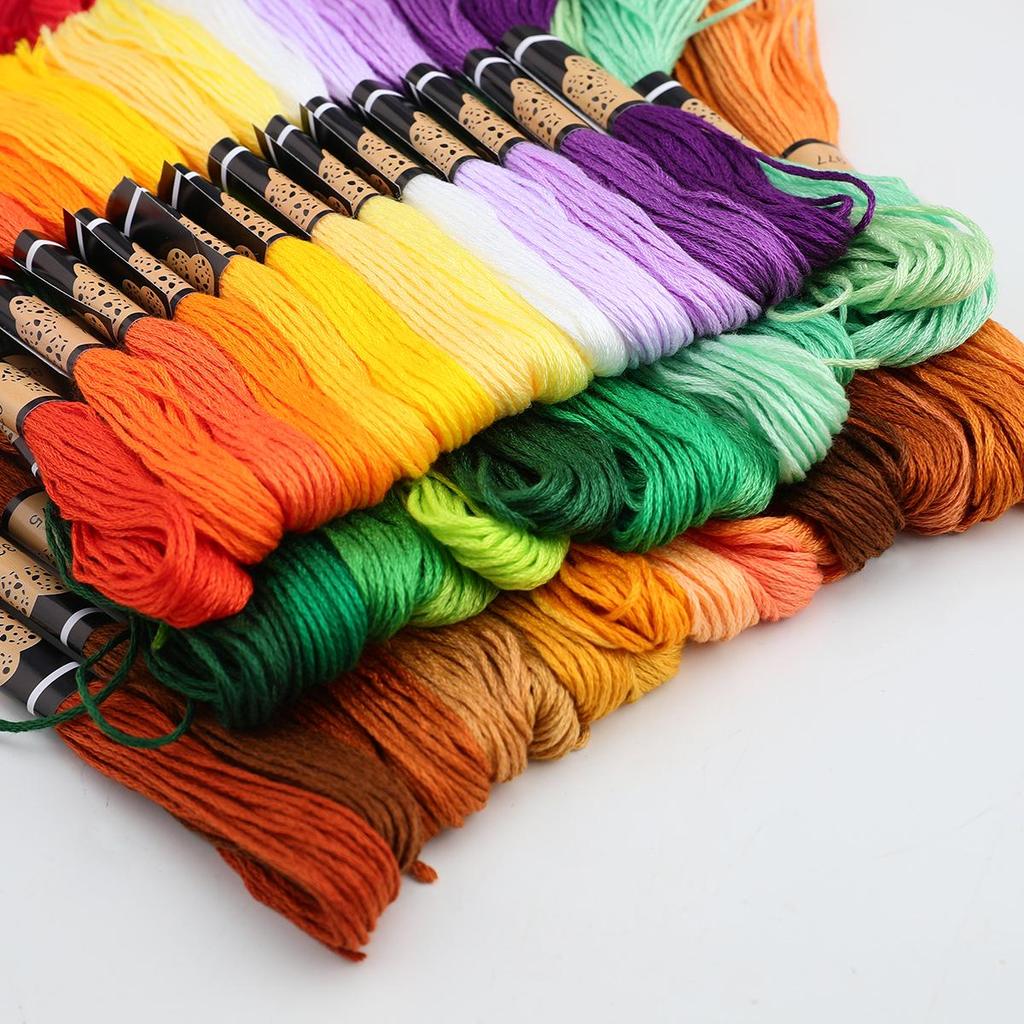 200-Color Embroidery Thread Set for DIY Cross Stitch - Cotton Weaving Threads TH005