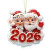 Christmas Santa Ornament 2026 Round 2D Acrylic Santa Claus Christmas Tree Ornament for Holiday New Year Home Decor