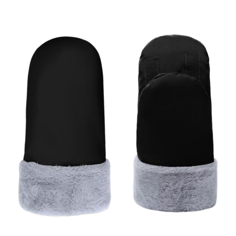 

Универсальные перчатки для коляски Зимние термоперчатки для рук для колясок Оставайтесь в тепле и под защитой во время прогулки с детской коляской чёрный