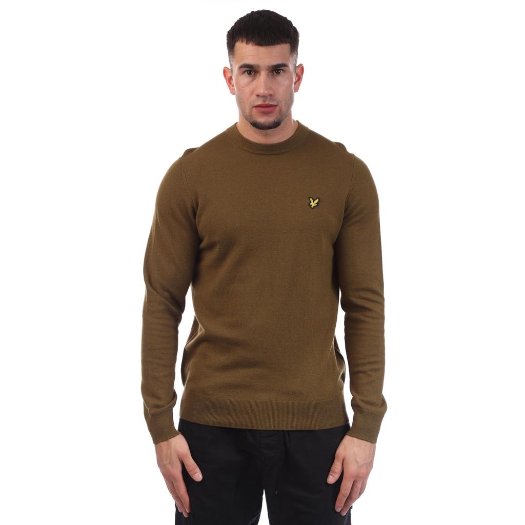 Lyle & Scott Mens Merino Wool Crew Neck Sweatshirt