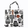 Marimekko Putarflynn Palhart Fabric Tote Bag, Women's, Black/Orange, 74339 074339 193, Scandinavian Design [Parallel Import]