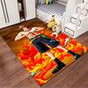 Fire Theme Anime Character Rug suitable as a non-slip mat for the living room or bedroom sofa