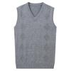 Gilet di lana da uomo autunnale, gilet casual largo lavorato a maglia da uomo, maglione con scollo a V