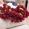Handmade Pack Crocheted Blanket Acrylic Fiber Rose Bouquet Blanket Change Bouquet Creative Quilt Cover Diameter80/110/160cm