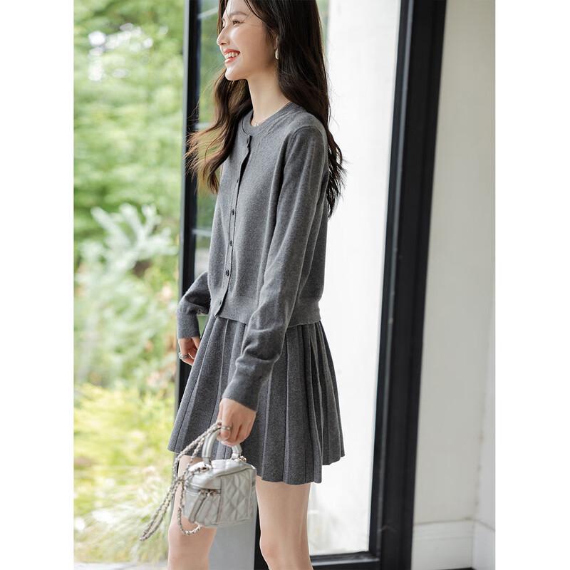 Mocana Women's Fashion Knitted Cardigan & Short Dress Set