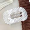 Elegant Large Size Hair Clip Premium PVC Flat Shell Side Clip Hollow Strip 9.5CM Hair Claw Leisure Vacation Headwear
