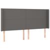 VidaXL Headboard with Ears Grey 203x16x118-128 Cm Faux Leather3119412