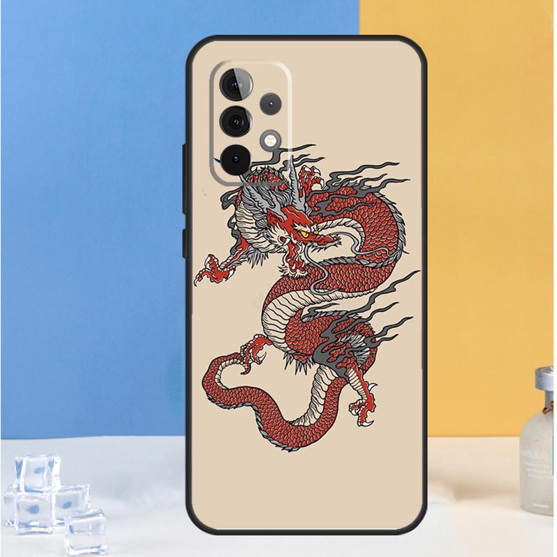 Japanese Dragon Style For Samsung Galaxy A05 A06 A13 A33 A53 A36 A26 A16 A54 A34 A14 A32 A52 A55 A35 A15 A56 Case