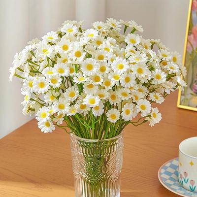 European Style Chamomile Daisy Silk Flower Arrangement for Dining Table Decoration