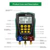 Digital refrigeration pressure gauge, air conditioning temperature detector, multi-function vacuum pressure test tool kit