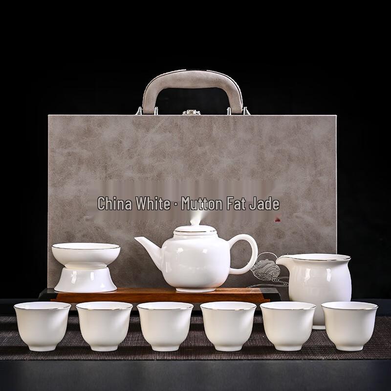 JANLA Dehua White Porcelain Beauty Pot Tea Set