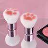 Retractable Cat Paw Loose Powder & Blush Brush for Makeup & Nail Art