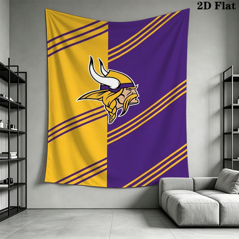 Minnesota Vikings Duvar Gobleni Estetik Duvar Askısı Baskılı Kumaş Battaniye Yatak Odası Oturma Odası Ev Dekorasyonu için Dekoratif Goblenler