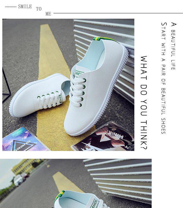 2024 Women's White Soft Leather Casual Sneakers: Spring & Autumn Fashion, Comfortable Soft Sole