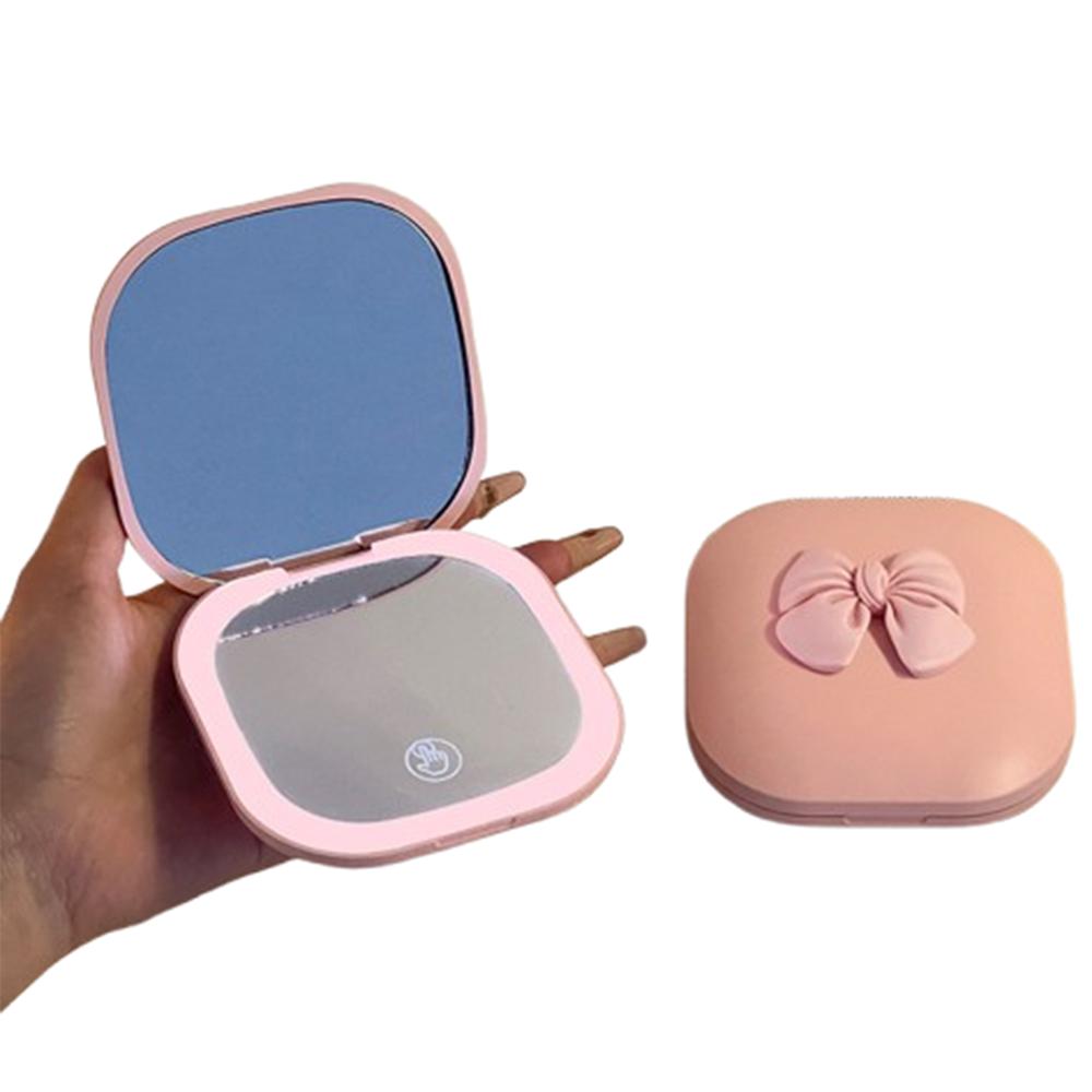 1X/3X Travel Cosmetic Mirrors Double Sided Pocket Mirror with Light LED Makeup Mirror  Bedroom