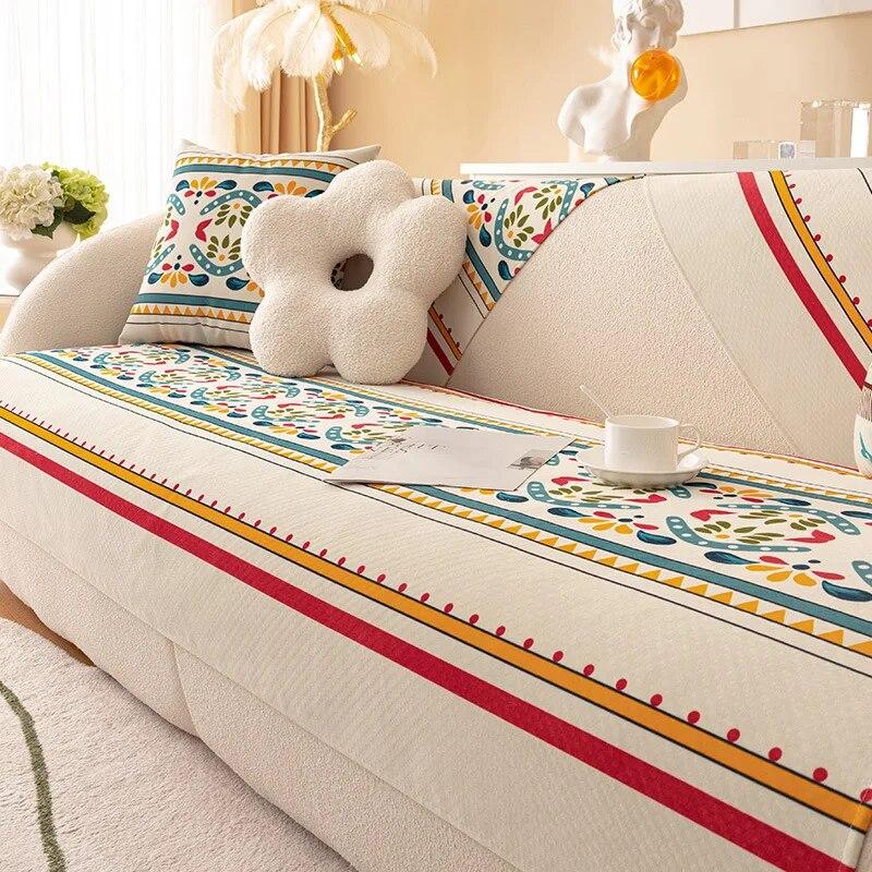 Europa Sofa Handtuch Matte Geometrie Modernes Wohnzimmer Rutschfest Kombinationssofa Kissenbezug Vollständige Abdeckung Möbel Staubschutz