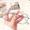 Ultra Light Fashionable High Aesthetic Value Metal Mirror Frame Women Decoration Design Trendy Street Pography Glasses