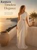 Rochie de vară din in, stil grecesc, clasică, cu un umăr, curea în talie, tiv neregulat