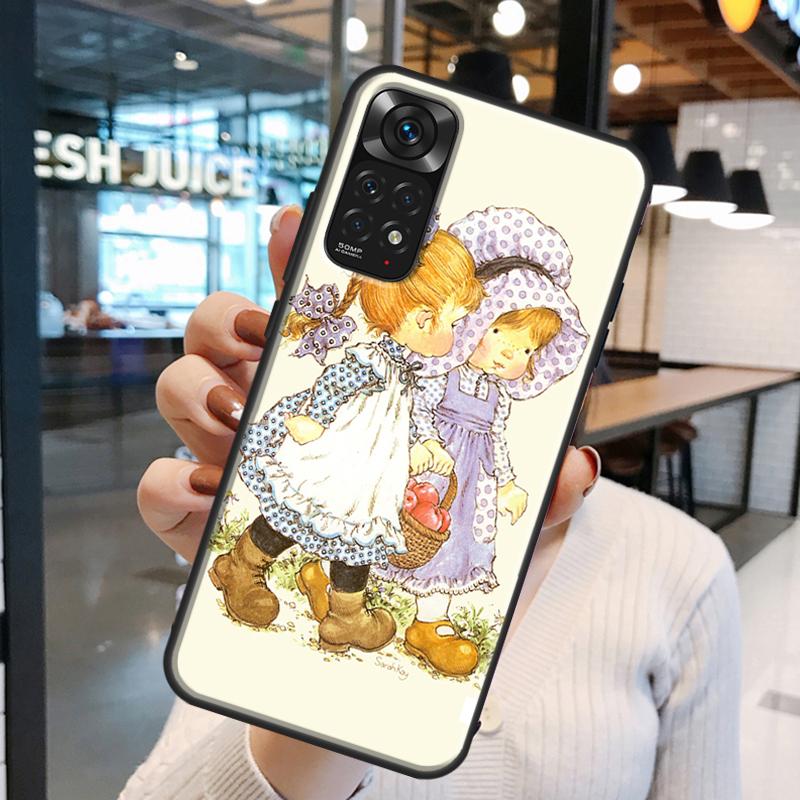 Sarah Kay pattern Case For Xiaomi Redmi Note 12 8 9 10 11 Pro Note 12S 11S 10S 9S Redmi 10C 10A 9C 12C Cover