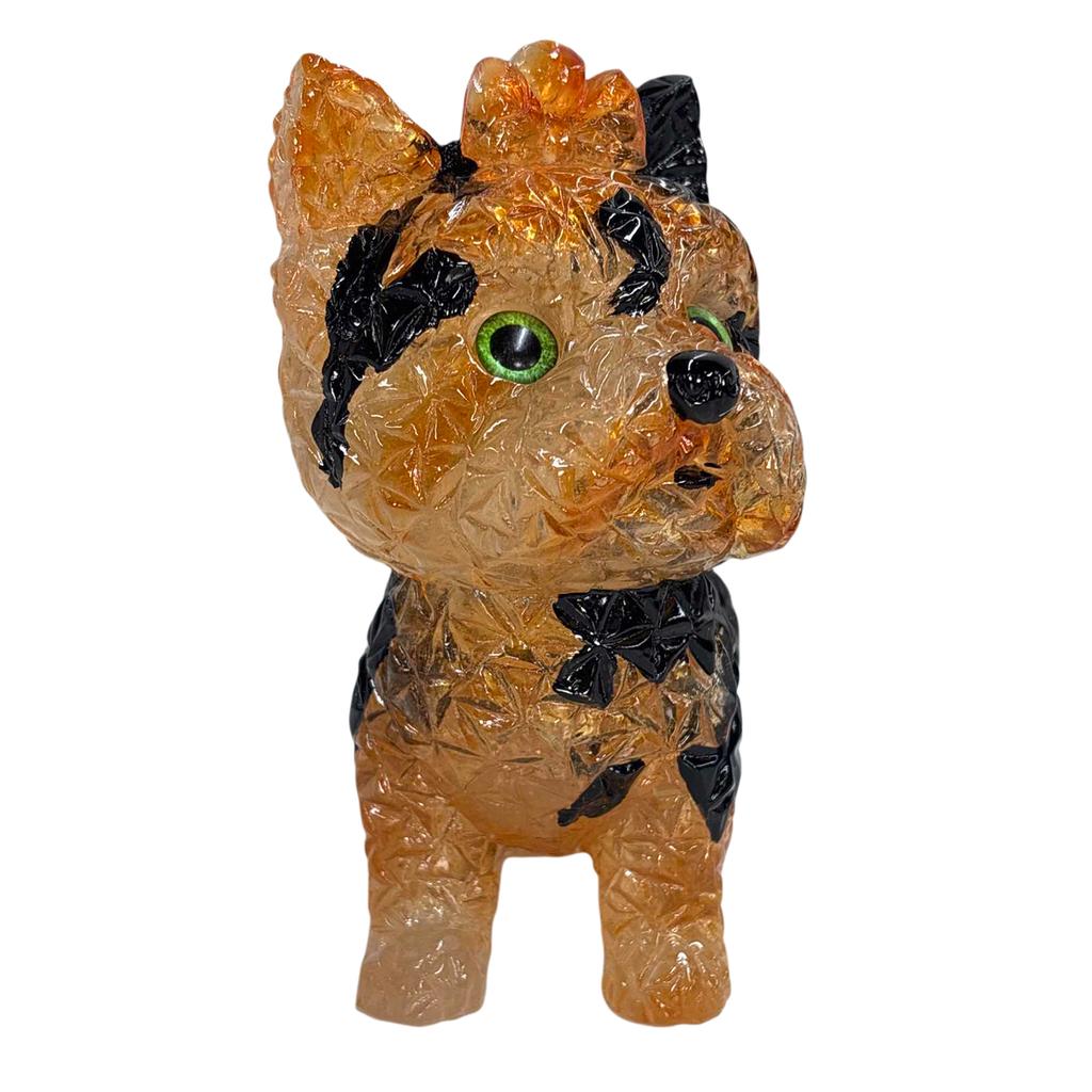 Creative Fake Crystal Resin Painted Animal Statue Mini Collectible Art Clear Statue Home Office Desktop Decoration Ornament