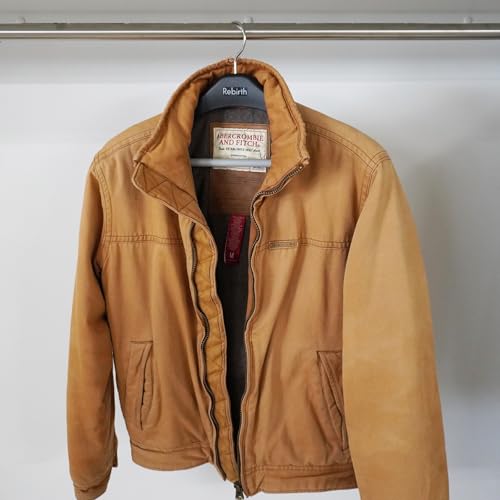 Shinko Hanger Slacks Hanger with Non-Slip Stop Bar, 47cm Wide, "Reverse" Jacket Stop 47, Black, Swivel Hook, Made In Japan, 1 Hanger