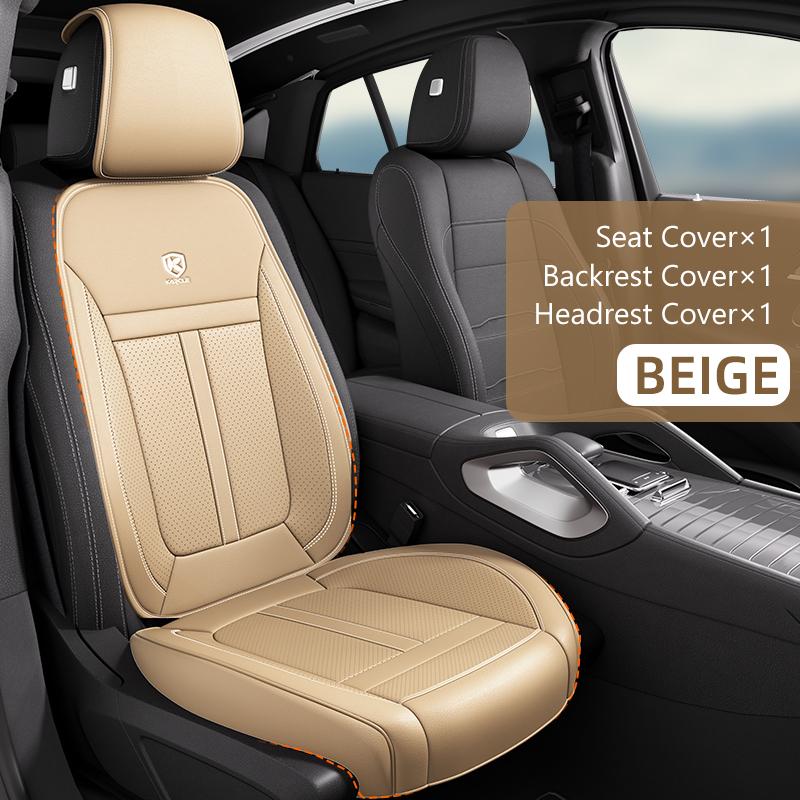 Nappa Leather Car Seat Cover Full Set 5 Seater Breathable Seat Cushion Cover Anti-Slip Full Wrap Driver Car Seat Protectors