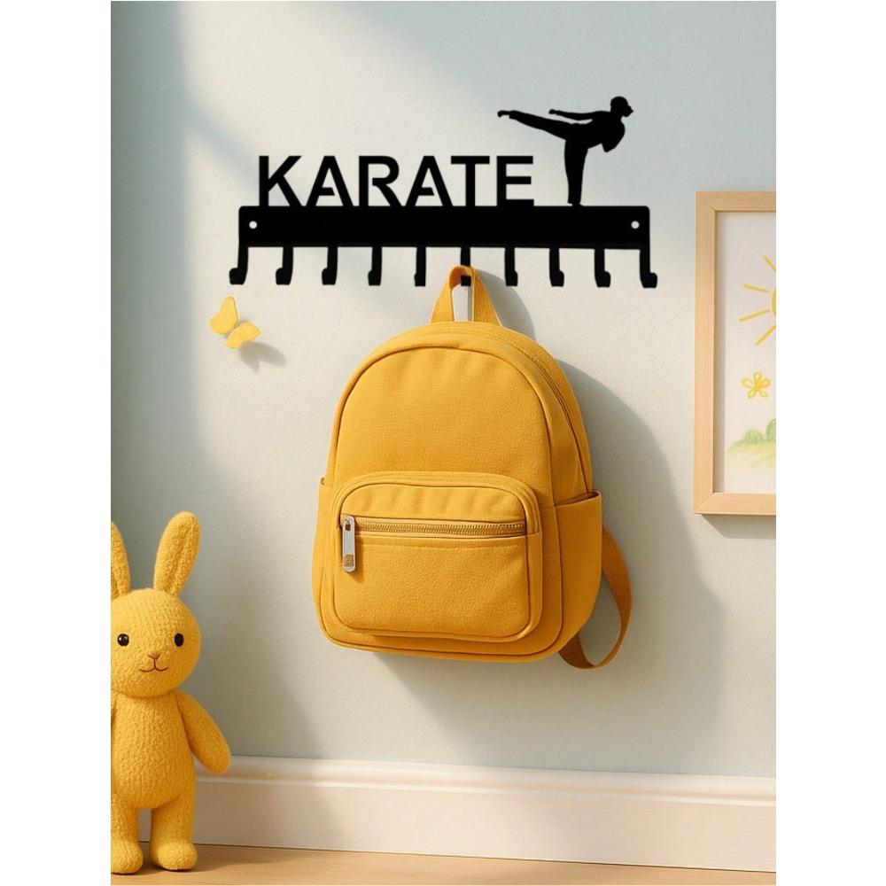 Karate Fighter Metal Wall Art Sports Gym Decor Dynamic Kick Design Premium Craftsmanship Home Office Man Cave Gift