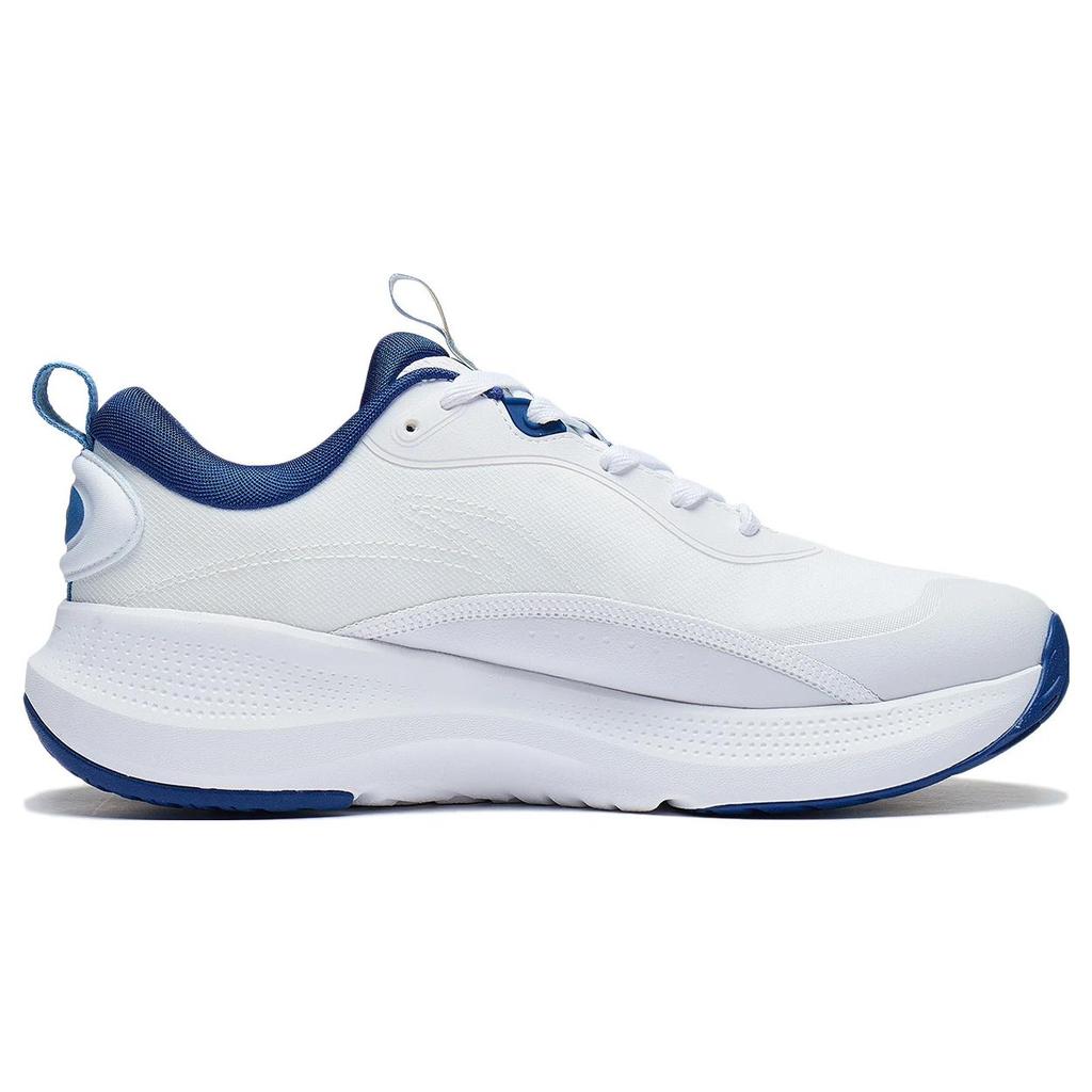 Li Ning SOFT ELEMENT Comfortable Cushioning Breathable Low top Casual Shoes Men's Standard White AGLT179-3