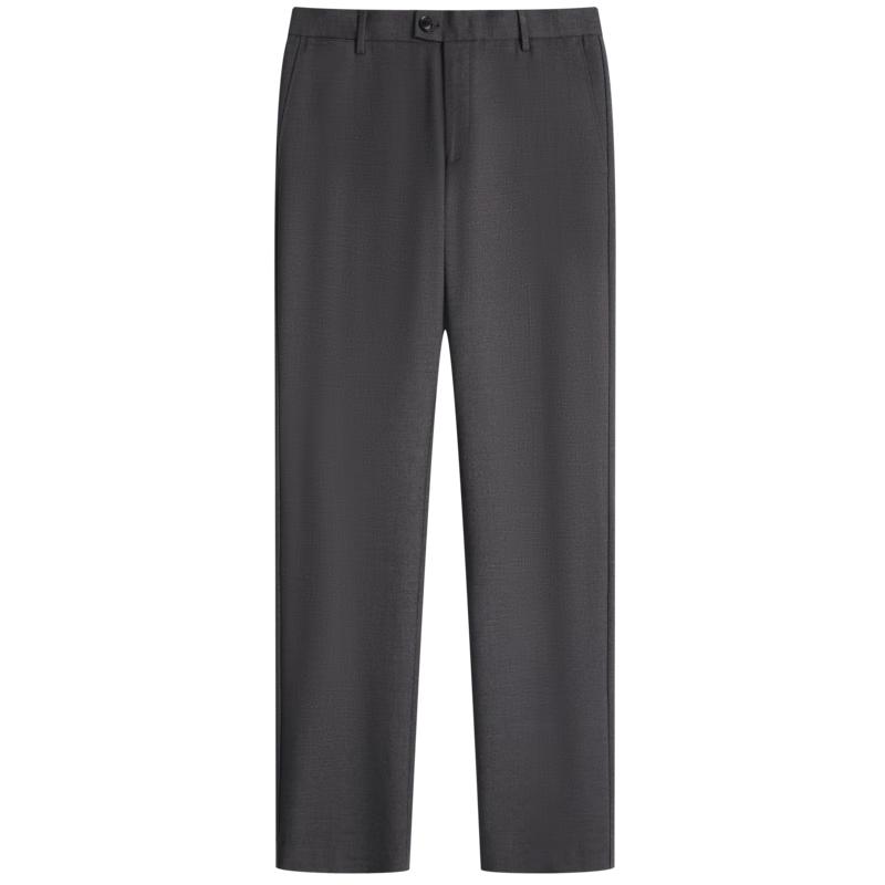 K-Boxing Men's Autumn Wool Blend Straight Fit Business Trousers