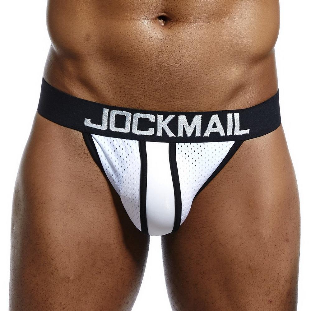 Jockstraps JOCKMAIL Fashion Low-Rise Contrasting Breathable Mesh Fabric Men's Thong Underwear
