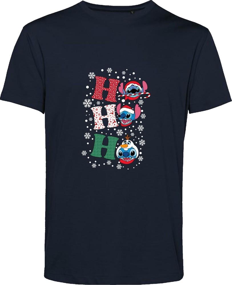 Lilo Stitch Christmas T Shirt Ho Ho Ho Santa Cartoon Candy Stick Xmas Gift Top S