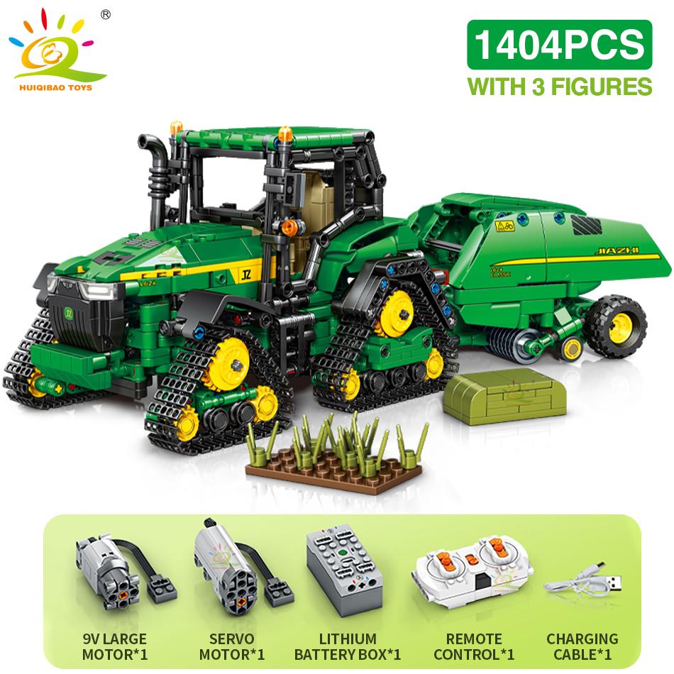 RC Engineering Farm Truck Technical Car Building Block Electric Remote Control Model Bricks Set City Children Kids Toys