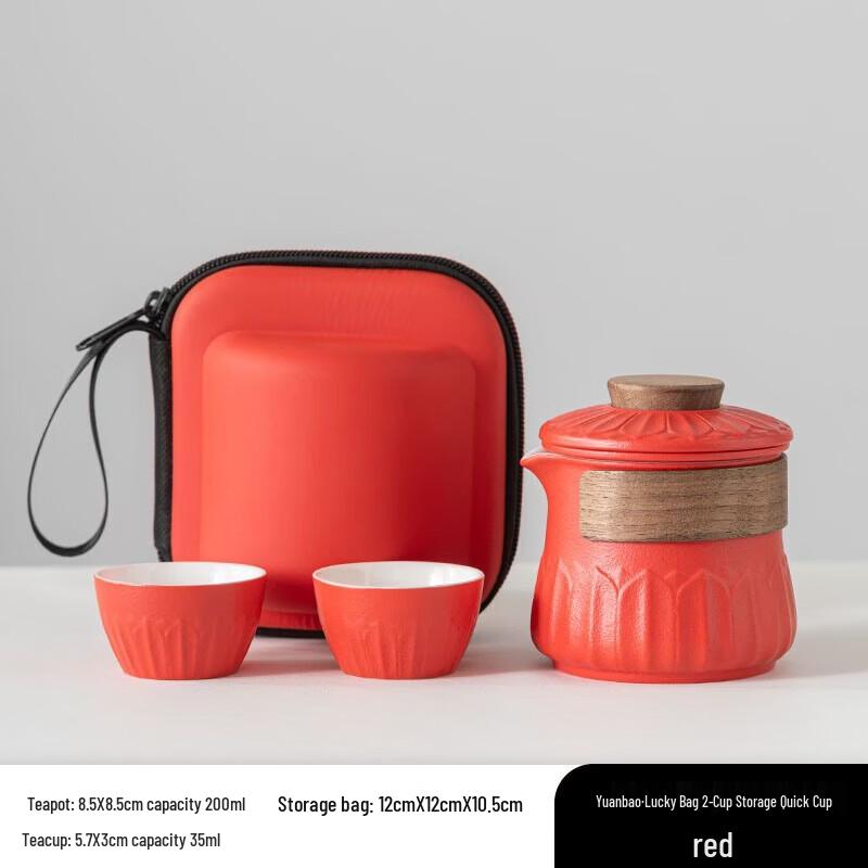 Hongyu Yuanbao Lucky Bag Portable Tea Set