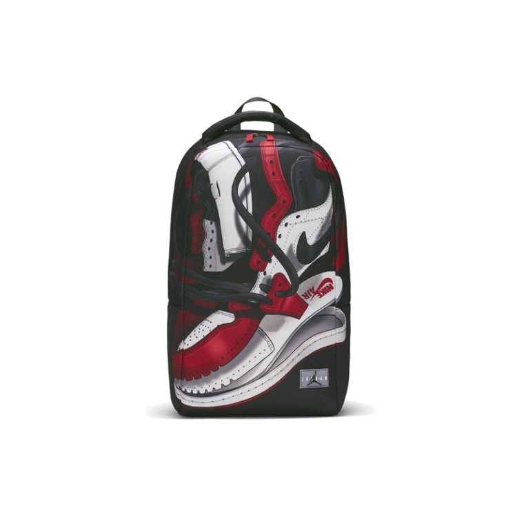 

Jordan AJ1 Chicago Print 15 Inch Sports Polyester Computer Bag Basketball Bag Backpack Unisex Backpack Red Black 9A0484-KR5 Red Black Multicolor
