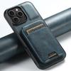 SUTENI H02 For iPhone 16 Pro Case Waxy Texture Leather+TPU Card Slots Kickstand Phone Cover