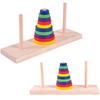Holzturm von Hanoi Zehn Schichten Entwicklungs Puzzle Spiel Erwachsene Kinder Spielzeug
