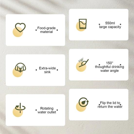 550ml Foldable Dog Water Bottle Portable Outdoor Pet Water Dispenser for Cat Puppy Walking Hiking Travel