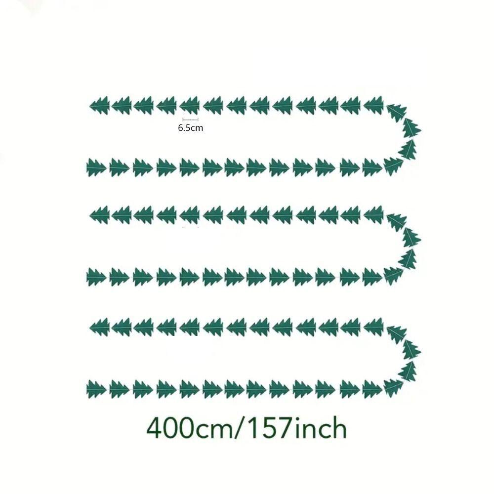 Green Christmas Tree Hanging Garland Festive Paper Christmas Tree Ornaments DIY Reusable Hanging Backdrop Decor Holiday Decor