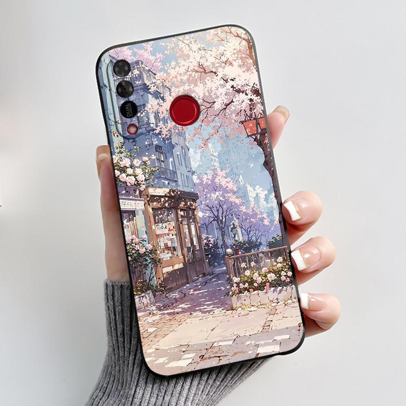 Phone Case For Itel S15/S15 Pro Candy Color Jelly Soft Shockproof Black Cover Trendy Style Painted Pattern Casing