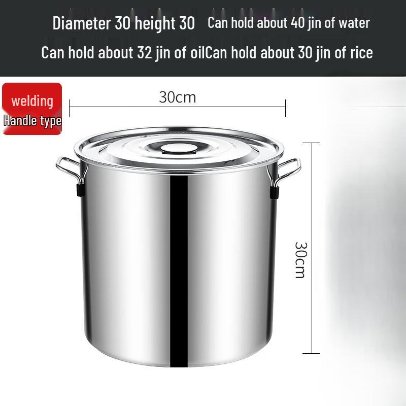 

304 Stainless Steel Heavy-Duty Soup Pot with Lid