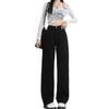 High-waisted Black Straight Jeans Female Summer Loose Skinny Matchy-matchy Drapey Wide-legged Pants Retro Street Style Baggy Long Jeans for Ladies