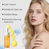 Facial Mousse Turmeric Dense Foam Refresh Control Oil Moisturize Relieve Dry Discomfort Pore Blackhead Brighten Remover Cleanser
