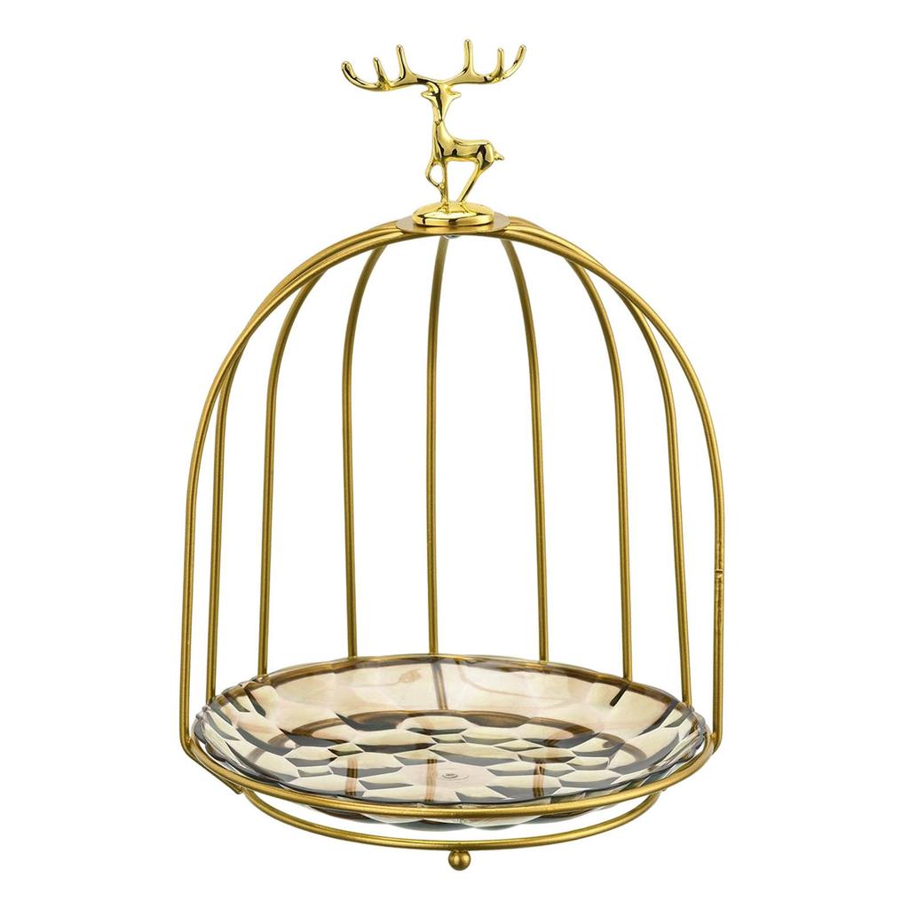Bird Cage Snack Cake Stand Cupcake Cosmetic Rack Storage Shelf Fruit for Kitchen