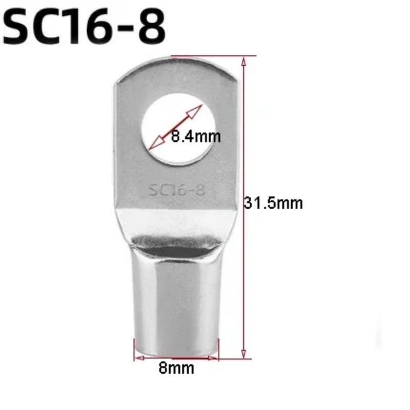 5/10 Pcs Tinned Copper Cable Lugs  Set Crimp Terminals Wire Welding Cable Connectors Suit SC16-6~SC35-12 Soldering Kit Bare Terminal