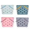 2pcs Portable Storage Basket Shower Tote Heart Shaped Hollow with Handle Organizer Bin Bathroom Pantry Kitchen Storage Box