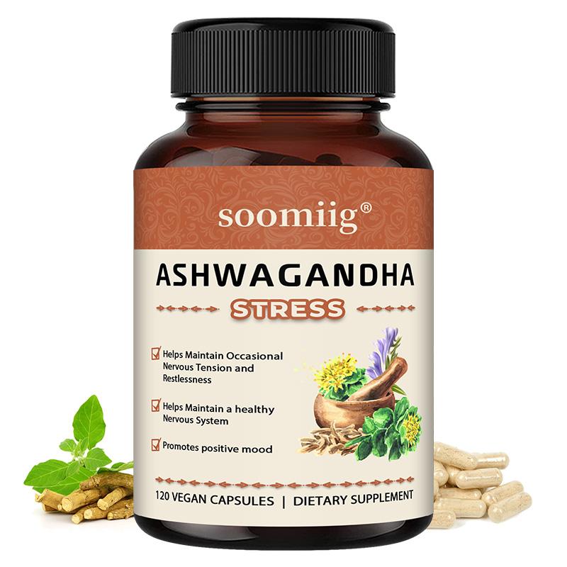 Premium Ashwagandha Extract Capsules for Natural Stress and Occasional Nervous Tension Support 120PCS